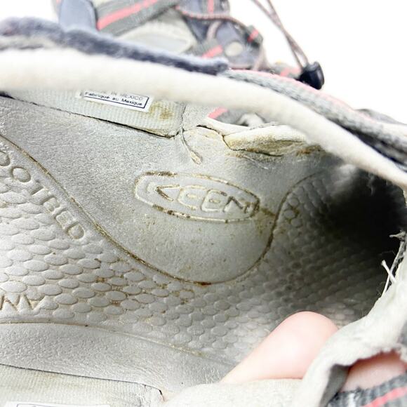 Keen 8.5 Womens Gray Coral Pink Newport H2 Strappy Walking Hiking Sandals - Picture 13 of 16